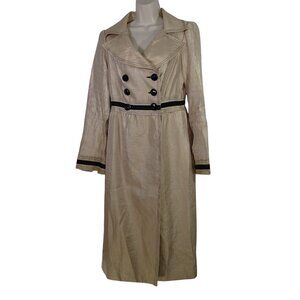 To The Max Gold Double Breasted Midi Dress Women Size S Pockets Collared